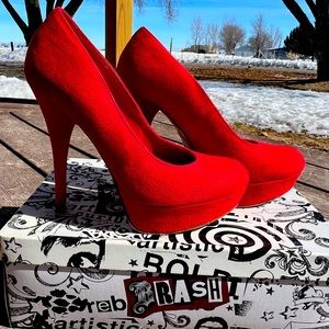 Brash red pumps